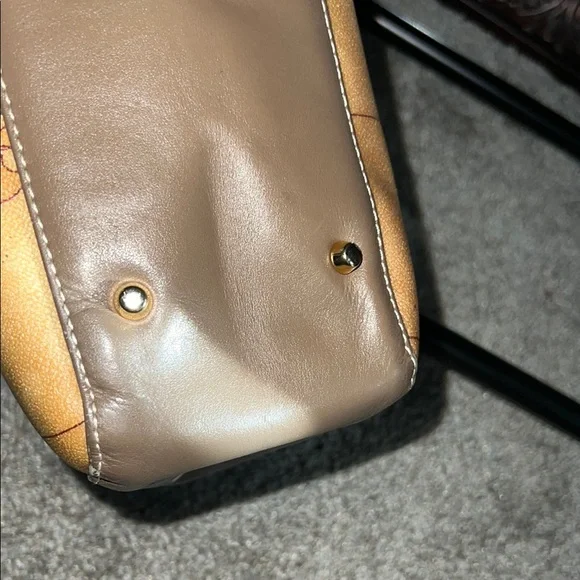 Alviero Martini Brown and Tan Shoulder Bag with Map Design - Picture 9 of 12